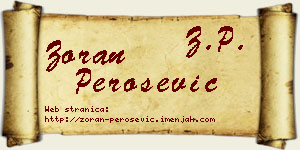 Zoran Perošević vizit kartica